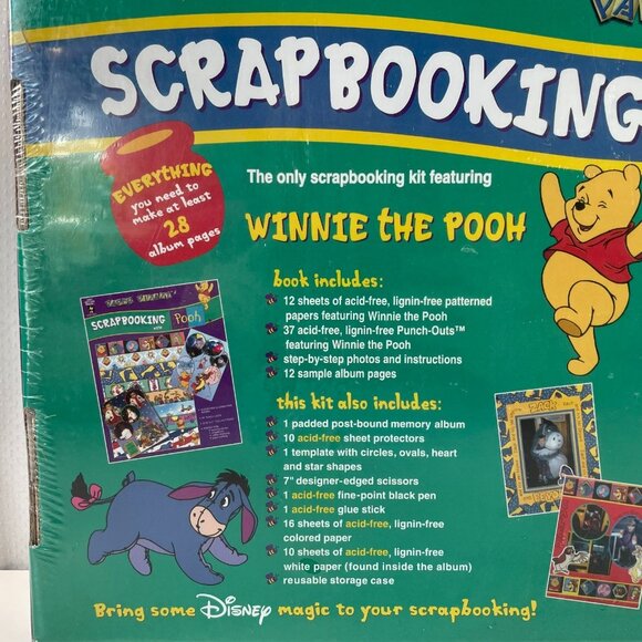 Vintage 90s Winnie the Pooh Scrapbooking Kit Paper Pizazz Disney Y2K 92 Pcs New - Picture 2 of 9